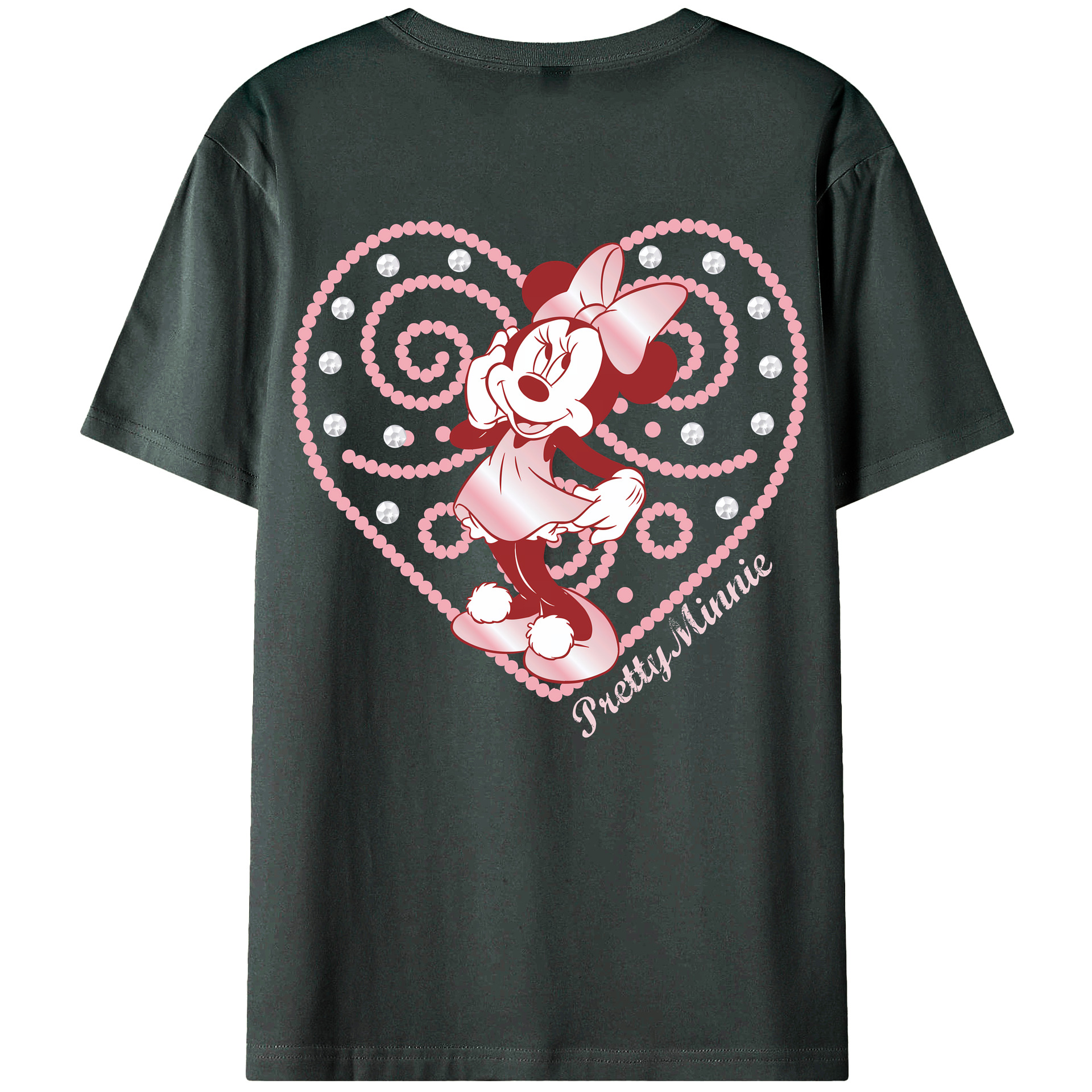 （画像用） ミッキーマウス Mickey Mouse 綿100％ メンズ半袖Tシャツ（バックプリント） 通気性